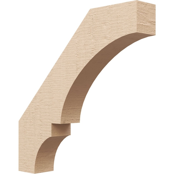 Ekena Millwork 3-inch W x 18-inch D x 18-inch H Balboa Rough Cedar Woodgrain TimberThane Knee Brace, Primed BRCUR03X18X18BOARCPR - main